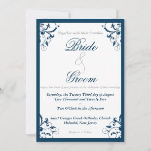 Convite para casamento florescente