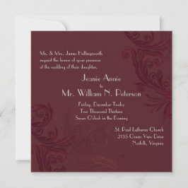 Convite para casamento florescente da Elegante Bur