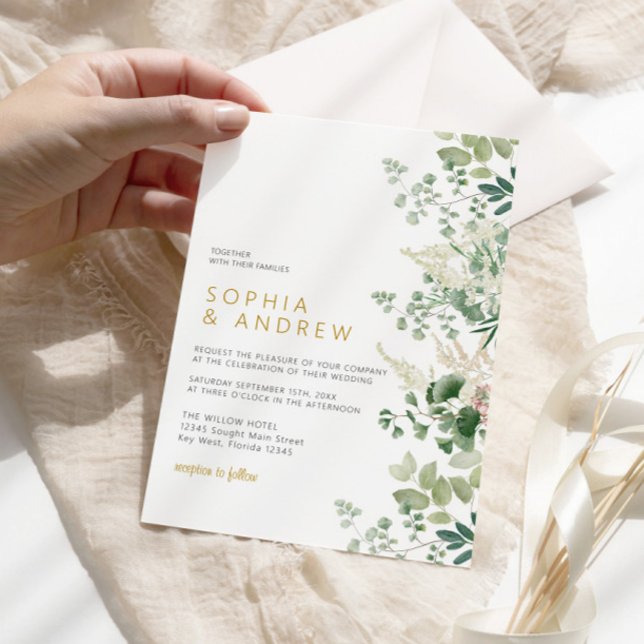 Convite para Casamento Florestal Eucalyptus Greene (Criador carregado)