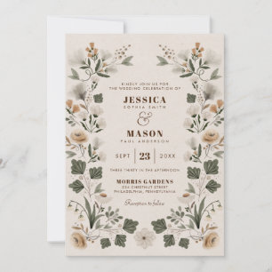 Convite para Casamento Folk Modern Boho