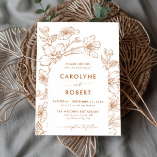 Convite Para Casamento Foral Botânico De Arch