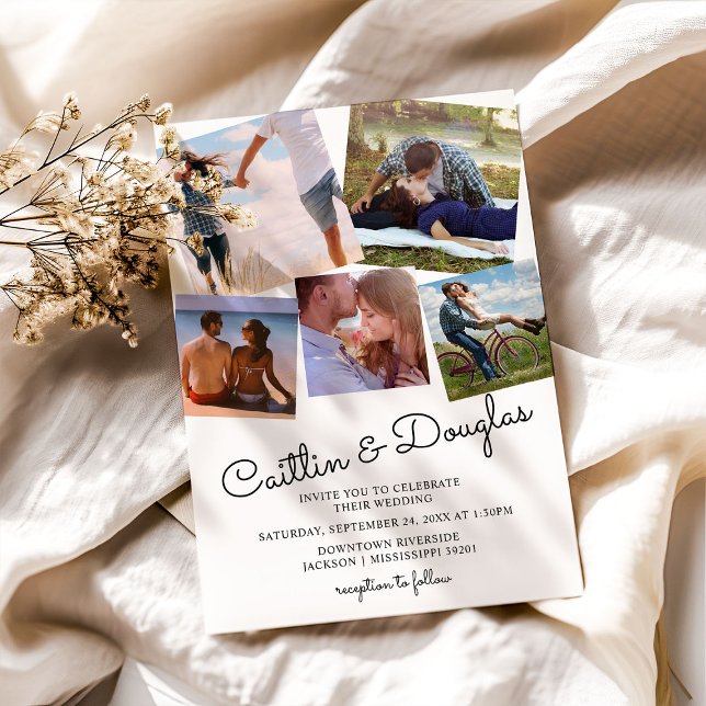 Convite para Casamento Fotográfico do Casal 6 Mode (Criador carregado)