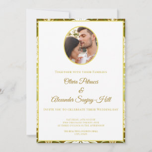 Convite para Casamento Fotográfico do Dourado Dama
