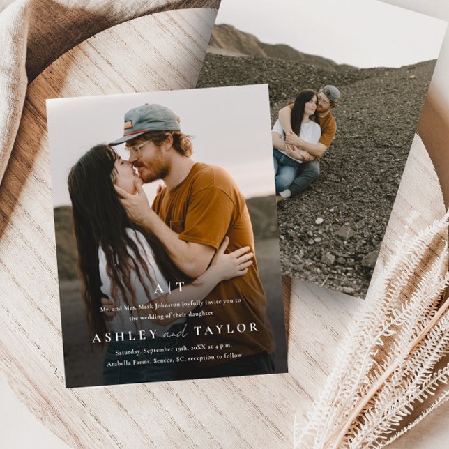 Convite para Casamento Fotográfico do Tipo Elegant (Criador carregado)