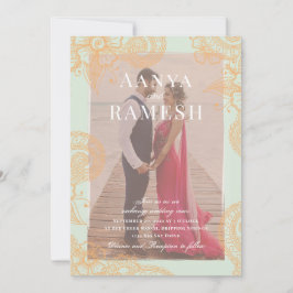 Convite Para Casamento Fotográfico Mehndi