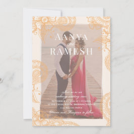 Convite Para Casamento Fotográfico Mehndi
