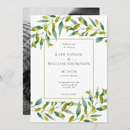 Convite para Casamento Fotográfico Moderno Elegant