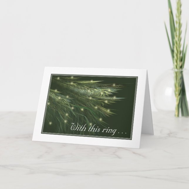 Convite para Casamento FRONDS FIR (Frente)