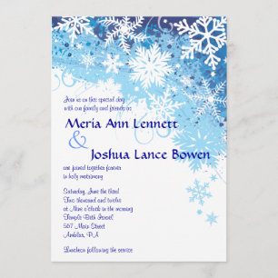 Convite para casamento FROZEN SNOWFLAKES