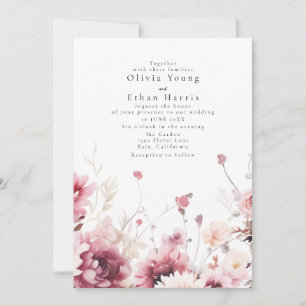 Convite para Casamento Fuschia
