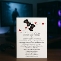 Convite para Casamento Geeky Gamers (Escuro)
