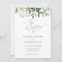 Convite para Casamento Genérico de Cor de Água Sim