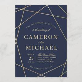 convite para casamento geométrico