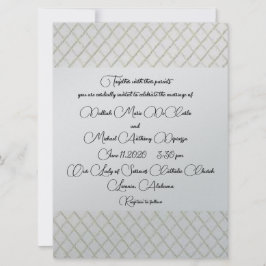 Convite para Casamento Geométrico Design de Azul S