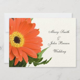 Convite para Casamento Gerber Laranja