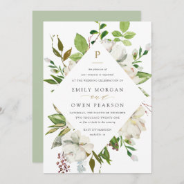 Convite para Casamento Gilded Blooms