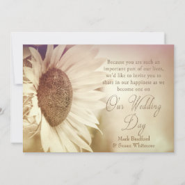 Convite Para Casamento - Girassol - Efeitos Moles