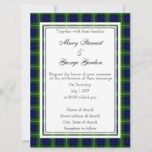 Convite para Casamento Gordon Scottish