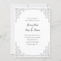 Convite para Casamento Gótico Aranha Web