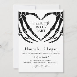 Convite para casamento gótico, casamento de Hallow