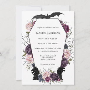 Convite para Casamento Gótico Medieval do Dragão T