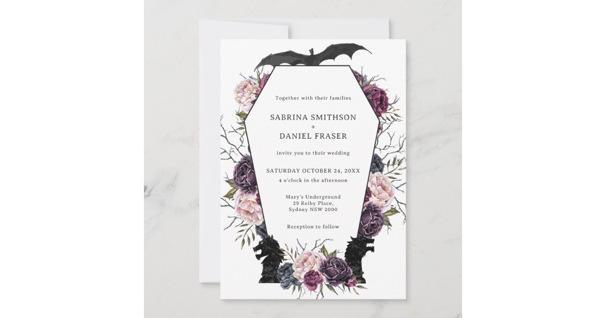 Convite para Casamento Gótico Medieval do Dragão T | Zazzle Brasil