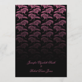 Convite para Casamento Gótico Raven Roxo