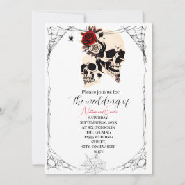 Convite para casamento gótico romântico