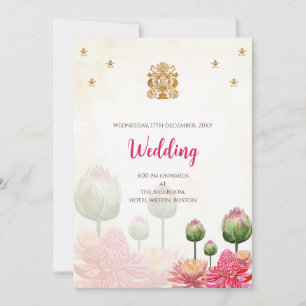 Convite para casamento hindu digital casamento Ind