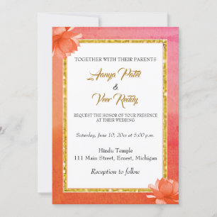 Convite para Casamento Hindu Indiano