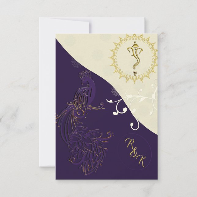 Convite para casamento hindu indiano (Frente)