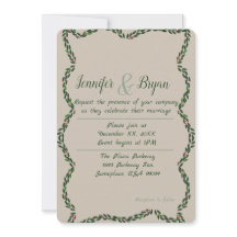 Convite para Casamento Holiday Garland