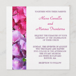 Convite para Casamento Hydrangea