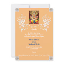 Convite para Casamento Indiano de Ganesha