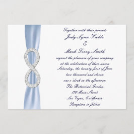 Convite para Casamento Infinito de Diamante Azul