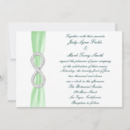Convite para Casamento Infinito de Diamante Verde