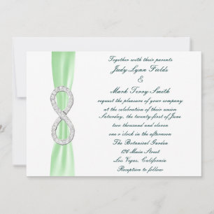 Convite para Casamento Infinito de Diamante Verde
