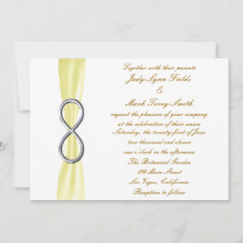 Convite para Casamento Infinito de Silver Amarelo