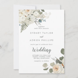 Convite Para Casamento Informal De Inverno Floral