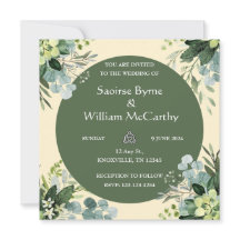 Convite para Casamento Irlandês Flor