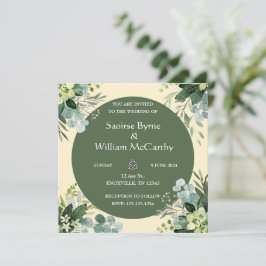 Convite para Casamento Irlandês Flor