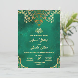 Convite para Casamento Islâmico, Casamento Verde E
