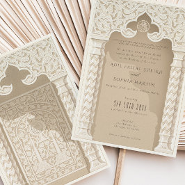 Convite para Casamento Islâmico de Lace Motif