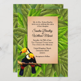 Convite Para Casamento Jungle Toucans