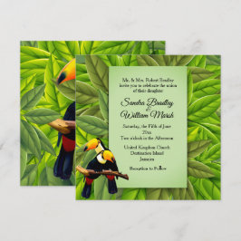 Convite Para Casamento Jungle Toucans