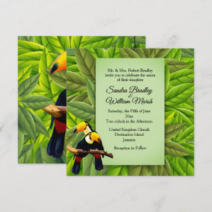 Convite Para Casamento Jungle Toucans