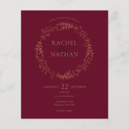 Convite para Casamento Laurel Garland, Borgonha do