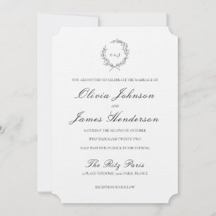 Convite para Casamento Laurel Wreath