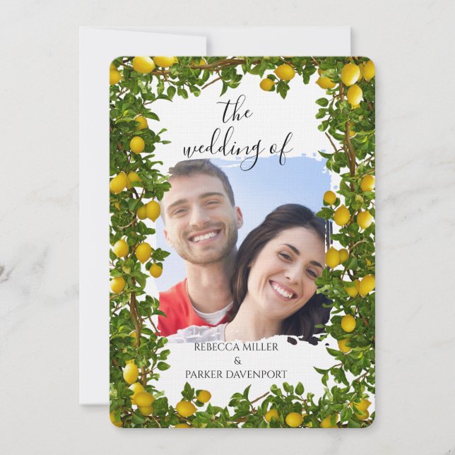 Convite para Casamento Lemon Grove Romance (Frente)