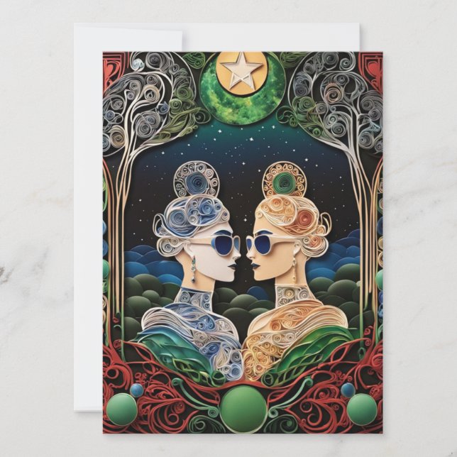 Convite para casamento lésbica (Frente)